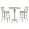 International Concepts Round 36 in Round Top Pedestal Table, 40.9 inH, Washed Gray Taupe, 36 W, 36 L, 41.9 in H, Wood K09-36RT-27B-6B-2 - alternate 5